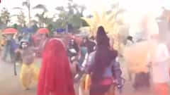 Holi 2022: उज्जैन में महाकाल के भक्तों ने धूमधाम से मनाई होली