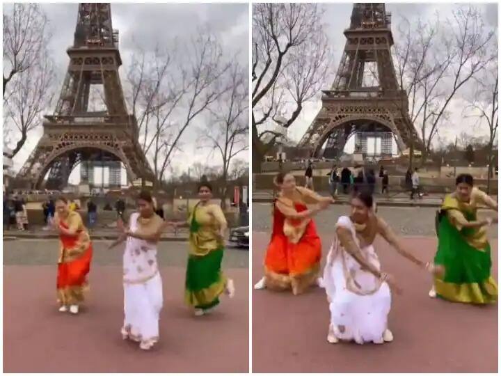 Viral Video women gave a scintillating performance on alia bhatt famous song dholida in front of the eiffel tower Viral Video : आलिया भट्टची जादू परदेशातही! आयफेल टॉवरसमोर महिलांनी धरला 'ढोलिडा' गाण्यावर ठेका, पाहा व्हिडीओ