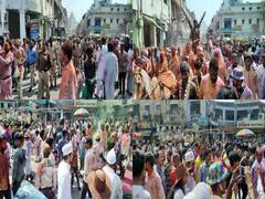 Lucknow Holi 2022: लखनऊ में मनाया जा रहा रंगों का त्योहार, सिर चढ़ कर बोल रहा होली का खुमार, देखें तस्वीरें