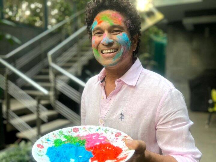 holi 2022 sachin tendulkar holi wishes adding some more colours to your feed see pic Happy Holi 2022: સચિન તેંડુલકરે ચાહકોને ખાસ અંદાજમાં હોળીની શુભેચ્છાઓ પાઠવી, શેર કર્યો ફોટો