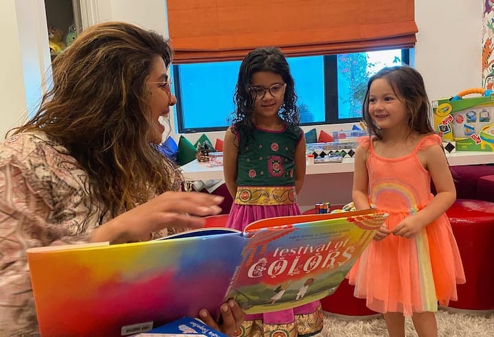 अभिनेत्री प्रियांका चोप्रा आणि निक जोनास यांनी नुकतेच सरोगसीद्वारे पालक झाल्यानंतर त्यांची पहिली होळी एकत्र साजरी केली.(photo:priyankachopra/ig)