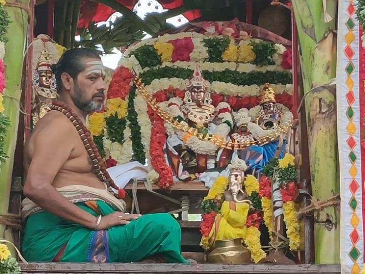 Karur Kalyanapasupathiswarar Panguni Monthly Therottam கரூர் கல்யாண பசுபதீஸ்வரர் ஆலயத்தில் பங்குனி தேரோட்டம் - ஏராளமான பக்தர்கள் சுவாமி தரிசனம்