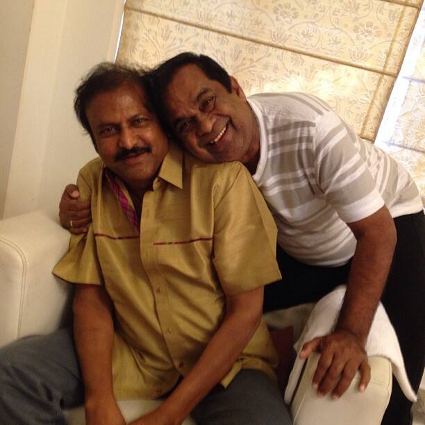 బ్రహ్మీతో మోహన్ బాబు - Image Credit: Mohan Babu/Twitter