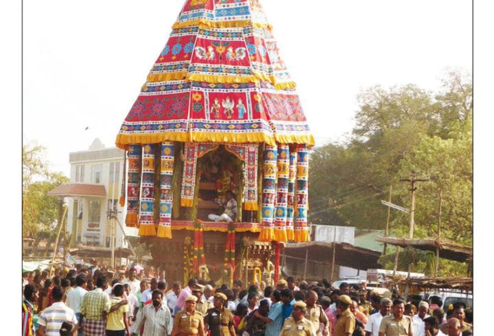 பெரம்பலூர் தண்டாயுதபாணி சுவாமி கோயிலில் பங்குனி உத்திர தேரோட்டம் கோலாகலம்