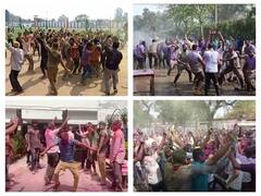 Holi 2022: यूपी पुलिस के जवानों ने जमकर खेली होली, डीजे की धुन पर थिरके 'थानेदार बाबू', देखें तस्वीरें