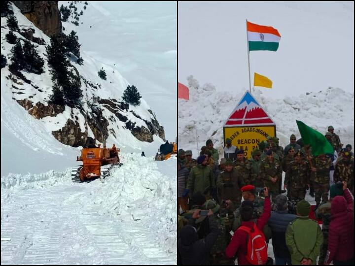 Jammu Kashmir: रिकॉर्ड 73 दिनों में खुला श्रीनगर-लेह हाईवे, पहले बर्फबारी के कारण महीनों रहता था बंद Jammu Kashmir Srinagar-Leh highway opened in record 73 days SSB ann Jammu Kashmir: रिकॉर्ड 73 दिनों में खुला श्रीनगर-लेह हाईवे, पहले बर्फबारी के कारण महीनों रहता था बंद