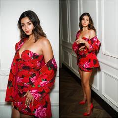 Alia Bhatt Grabs The Spotlight In A Red Floral Printed Dress, SEE PICS