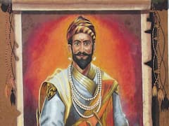 शिवजन्मभूमीत शिवाजी महाराजांची 3D प्रतिमा रांगोळीतून रेखाटली
