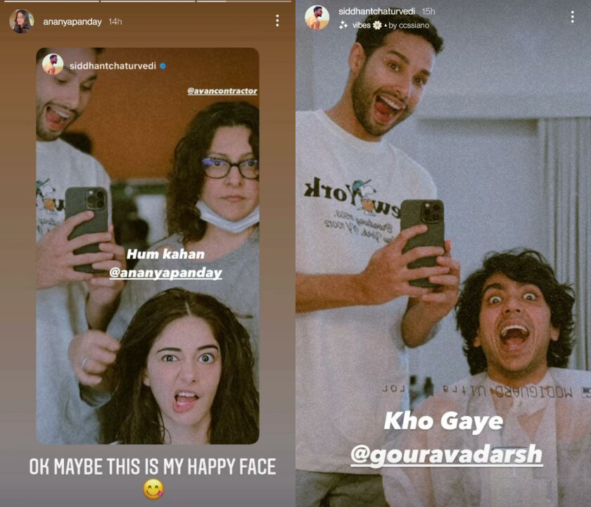Ananya Panday, Siddhant Chaturvedi And Adarsh Gourav Start Filming For ‘Kho Gaye Hum Kahan’, Share BTS Pictures