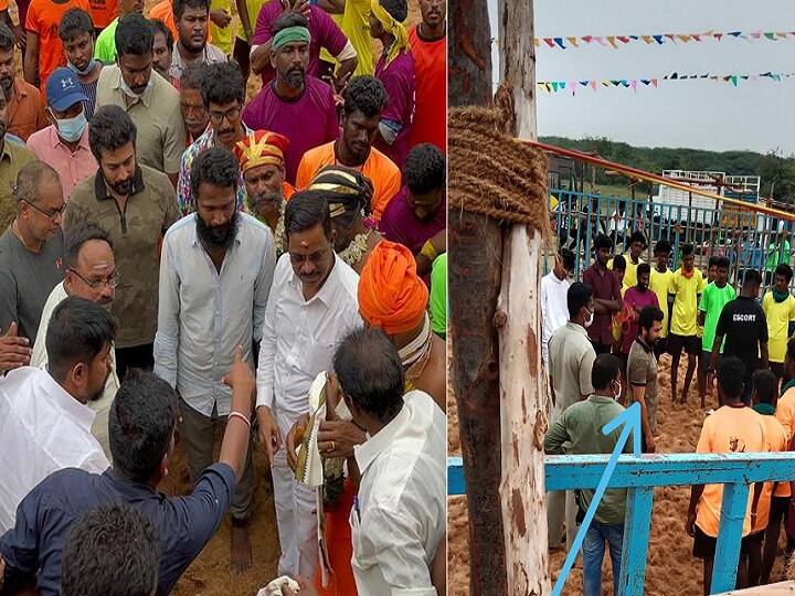 Suriya vetri maaran movie vaadivaasal test shoot Photos Viral on social media Vaadivaasal Test Shoot Photos: சென்னை ஈசிஆரில் ஜல்லிக்கட்டு.. காளை அடக்க களமிறங்கிய சூர்யா.. பரபரவென தொடங்கிய 'வாடிவாசல்'!!