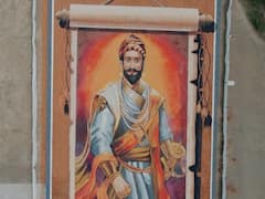 शिवजन्मभूमीत शिवाजी महाराजांची 3D प्रतिमा रांगोळीतून रेखाटली