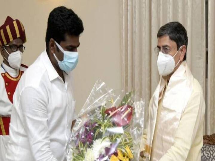 BJP leader annamalai meets Governor Ravi bgr energy issue ஆளுநர் ரவியை சந்தித்த அண்ணாமலை : பிஜிஆர் நிறுவனம் தொடர்பான மனு அளிப்பு..