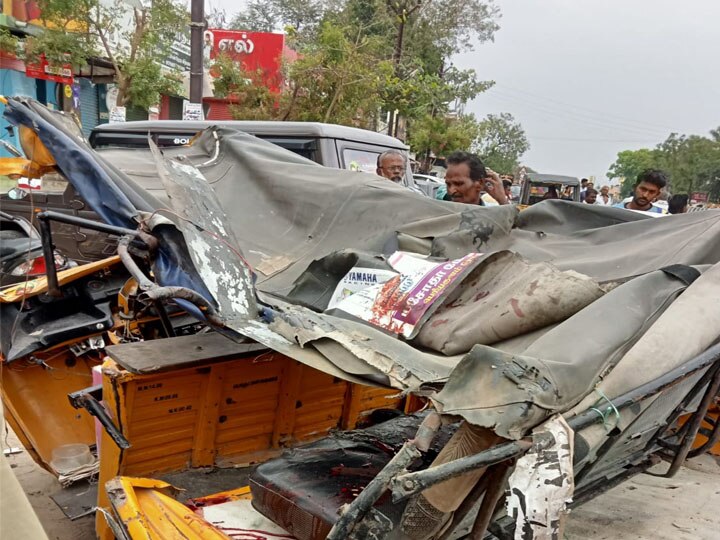 தேனி : ஆட்டோவும் லாரியும் நேருக்கு நேர் மோதி விபத்து: 2 பேர் உயிரிழப்பு