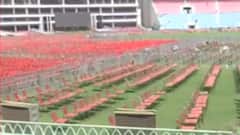 Yogi Adityanath के शपथ ग्रहण समारोह के लिए तैयार हो रहा मंच, जानें कैसी हैं तैयारियां? | Lucknow