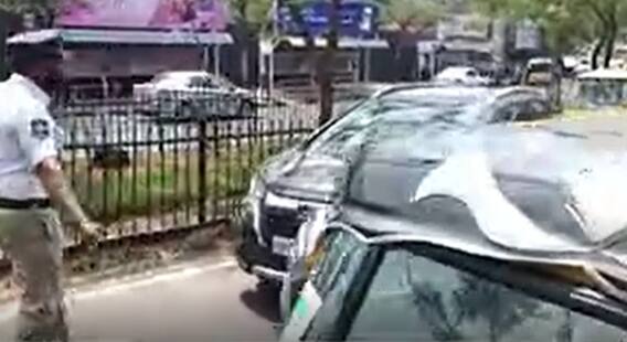 Jubilee Hills Traffic Police : Traffic Cops Remove Jr NTR's Car Black Film Tint| ABP Desam