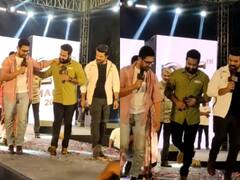 आमिर खान को राम चरण और जूनियर एनटीआर ने सिखाया 'नाटू नाटू' का हुक स्टेप, वीडियो हुआ वायरल