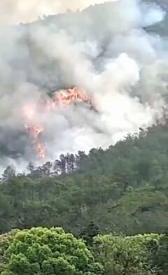 PHOTO : चीनमध्ये 133 प्रवाशांना घेऊन जाणारं विमान कोसळलं, डोंगरावर आग