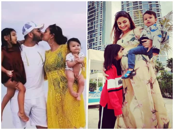 After Sonam Kapoor, Bigg Boss Dimpy Ganguly Announces Third Pregnancy, Flaunts BABY BUMP With Her Two Kids Bigg Boss Fame Dimpy Ganguly Announces Third Pregnancy, Flaunts BABY BUMP With Her Two Kids