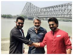 RRR: హౌరా బ్రిడ్జ్ ముందు హీరోలను నిలబెట్టిన రాజమౌళి