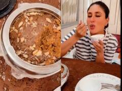 करीना कपूर ने निभाया अपना वादा, डाइटिंग छोड़ बिरियानी के बाद लिया मूूंग दाल के हलवे का मज़ा