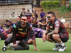 IPL 2022 : केकेआर है तैयार! कोलकात्याचे शिलेदार सरावासाठी मैदानात, पाहा फोटो