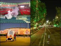 योगी आदित्यनाथ के शपथ ग्रहण समारोह की हो रही खास तैयारी, देखें तस्वीरें