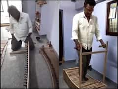 शख्स ने तैयार किया बिना बिजली से चलने वाला लकड़ी का ट्रेडमिल, वीडियो देख मंत्री केटीआर ने की तारीफ