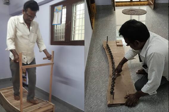 Wooden Treadmill By Mandapeta Carpenter: రూ. 8 వేలకే చెక్కతో చేసిన ట్రెడ్ మిల్ | ABPDesam