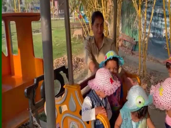 Bulandshahr UP News Jail Administration Went out in park with Kids who live in Jail with Mother ann Bulandshahar: मां के साथ जेल में रह रहे मासूमों ने देखी रंग-बिरंगी दुनिया, जेल प्रशासन ने बच्चों को चिल्ड्रेन पार्क की कराई सैर