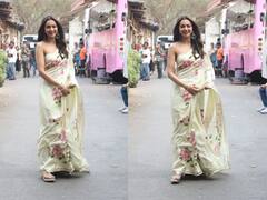 ऑफ शोल्डर ब्लाउज, फूलों वाली साड़ी पहन रकुल प्रीत सिंह ने लहराई जुल्फें, निखरी रंगत से लूट लिया दिल