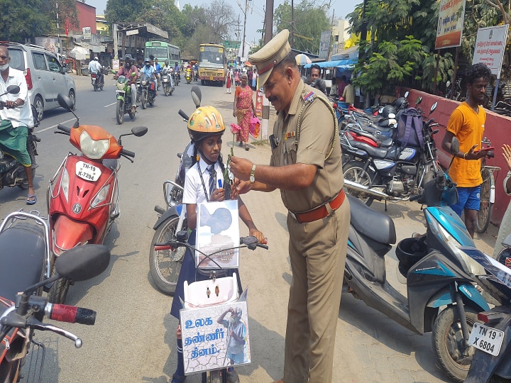 4 கிலோமீட்டருக்கு சைக்கிளில் தண்ணீர்.. சைக்கிள் தினத்தையொட்டி விழிப்புணர்வு ஏற்படுத்திய மாணவி..