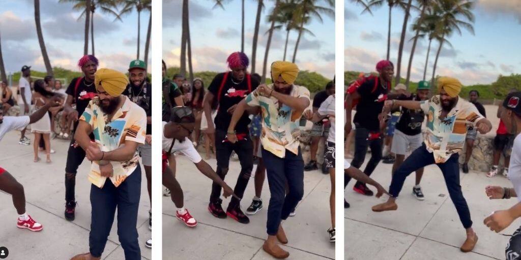 Viral Video: A Sikh Man's Impromptu Dance In Miami Is going viral now Viral Video: মায়ামির সমুদ্র সৈকতে ভাইরাল সর্দারজির উচ্ছ্বসিত নাচ