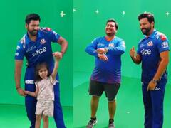 IPL 2022: मुंबई इंडियंस के लिए शूट के बीच रोहित की मस्ती, बेटी समायरा संग डांस करते भी दिखे