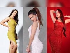 PHOTO : फॅशन फेस ऑफ! नोरा, मलायका की, सोनाक्षी; हाय स्लिट गाऊनमध्ये कोणाचा जलवा?