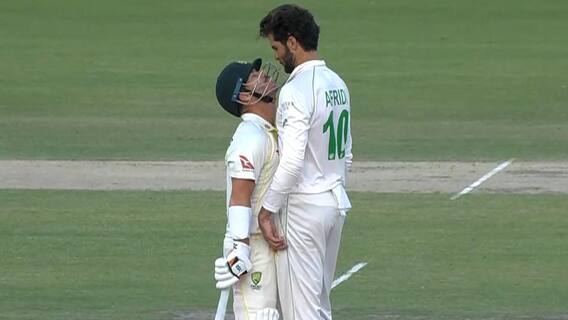 Altercation Between David Warner & Shaheen Afridi: మూడో టెస్టు 3వ రోజు ఆఖర్లో ఆసక్తికర సంఘటన