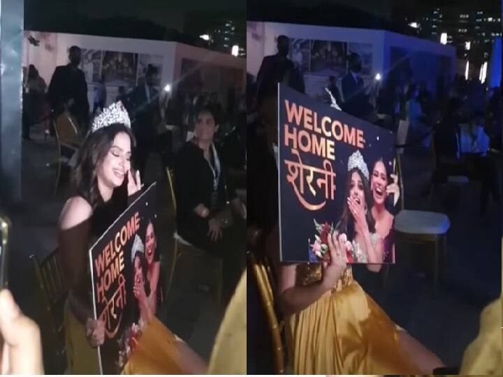 Miss Universe Harnaaz Sindhu emotional after listening to the song 'Teri Mitti Mein Mil Jaoon' in her welcome ceremony, Watch here 'तेरी मिट्टी में मिल जाऊं' गाना सुन आखिर क्यों इमोशनल हो गईं मिस यूनिवर्स हरनाज़ संधू ?