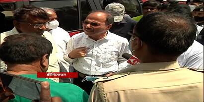 Rampurhat Case Update: Adhir Chowdhury was allegedly obstructed road on the way to bagtui Rampurhat Case Update: বগটুই যাওয়ার পথে অধীরকে বাধা দেওয়ার অভিযোগ, বিক্ষোভ প্রদেশ কংগ্রেস সভাপতির