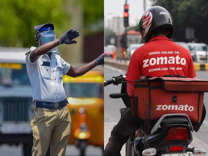 Chennai traffic police requests for explanation from zomato on 10 min delivery Zomato: 10 நிமிட ஃபுட் டெலிவரி? ட்ராபிக் ரூல்ஸ் முக்கியம்! சொமாட்டோவிடம் விளக்கம் கேட்ட சென்னை போலீஸ்!