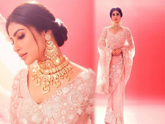 ਪਿੰਕ ਸਾੜ੍ਹੀ 'ਚ ਮੌਨੀ ਰਾਏ ਦਾ ਦਿਲਕਸ਼ ਅੰਦਾਜ਼