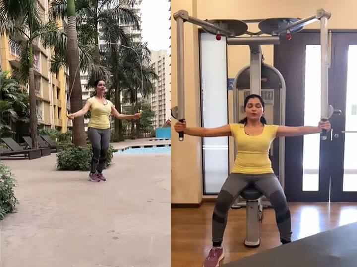 Bhabiji Ghar Par Hain fame angoori bhabhi aka shubhangi atre shows a glimpse of her fitness routine on instagram भाबीजी घर पर हैं की अंगूरी भाभी इस तरह रखती हैं खुद को फिट, शुभांगी अत्रे ने दिखाई अपने फिटनेस रूटीन की झलक