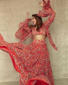 Huma Qureshi In A Red Floral Dress Captures The Summer Spirit - SEE PICS