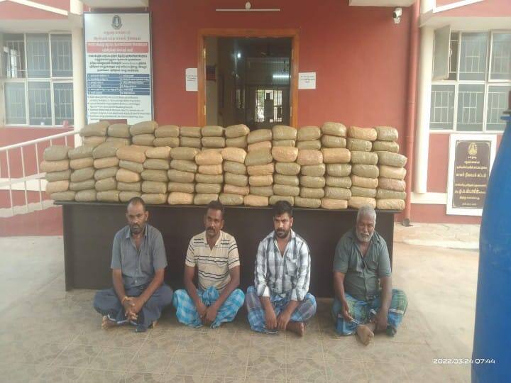 4 arrested for smuggling 340 kg of cannabis near Madurai crime | மதுரை அருகே 340 கிலோ கஞ்சாவை கடத்திய 4 பேர் கைது