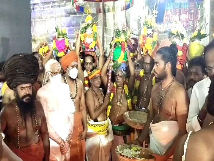 Mayiladuthurai: Thirukkadaiyur Temple Thirukudamuluku Festival - The first period of Yagya begins in the presence of Dharmapura Aadeenam திருக்கடையூர் கோயில் திருக்குடமுழுக்கு விழா - தருமபுர ஆதீனம் முன்னிலையில் முதல் கால யாகம் தொடக்கம்