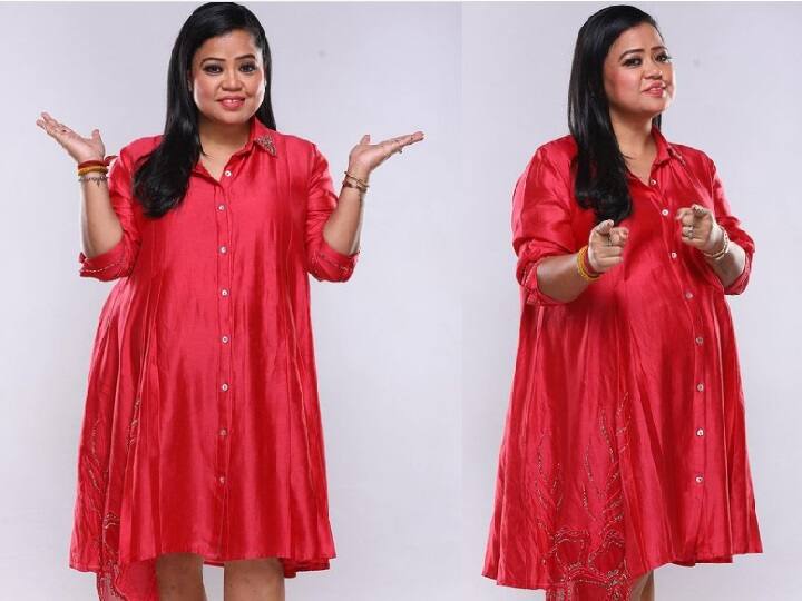 Bharti Singh beautiful photoshoot in red dress, pregnancy glow is awesome रेड ड्रेस में भारती सिंह ने करवाया खूबसूरत फोटोशूट, प्रेग्नेंसी ग्लो है बेमिसाल
