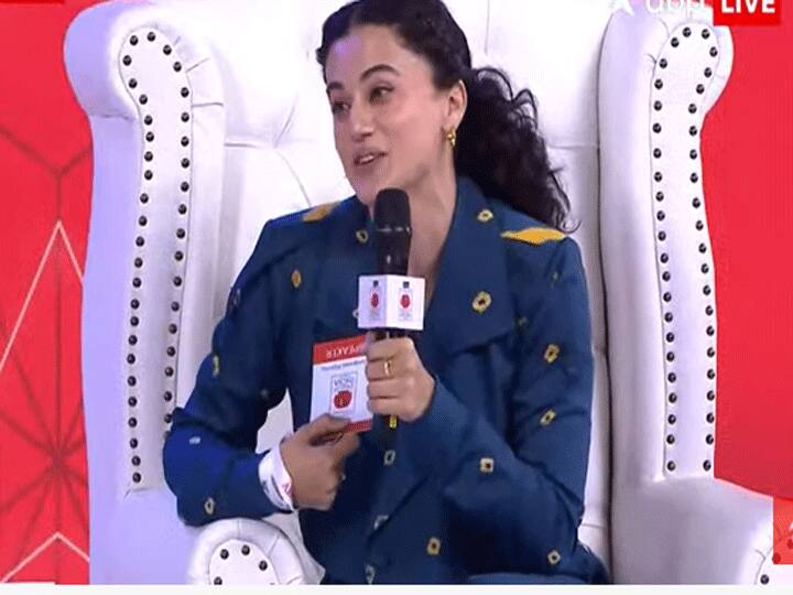 ABP Ideas of India Day 1 Taapsee Pannu Talked About Issue With Kangana Ranaut, She Said It Is Very disappointing Ideas of India: बिना नाम लिए तापसी पन्नू ने साधा कंगना रनौत पर निशाना, बोलीं- कर्ली हेयर की वजह से होती है तुलना