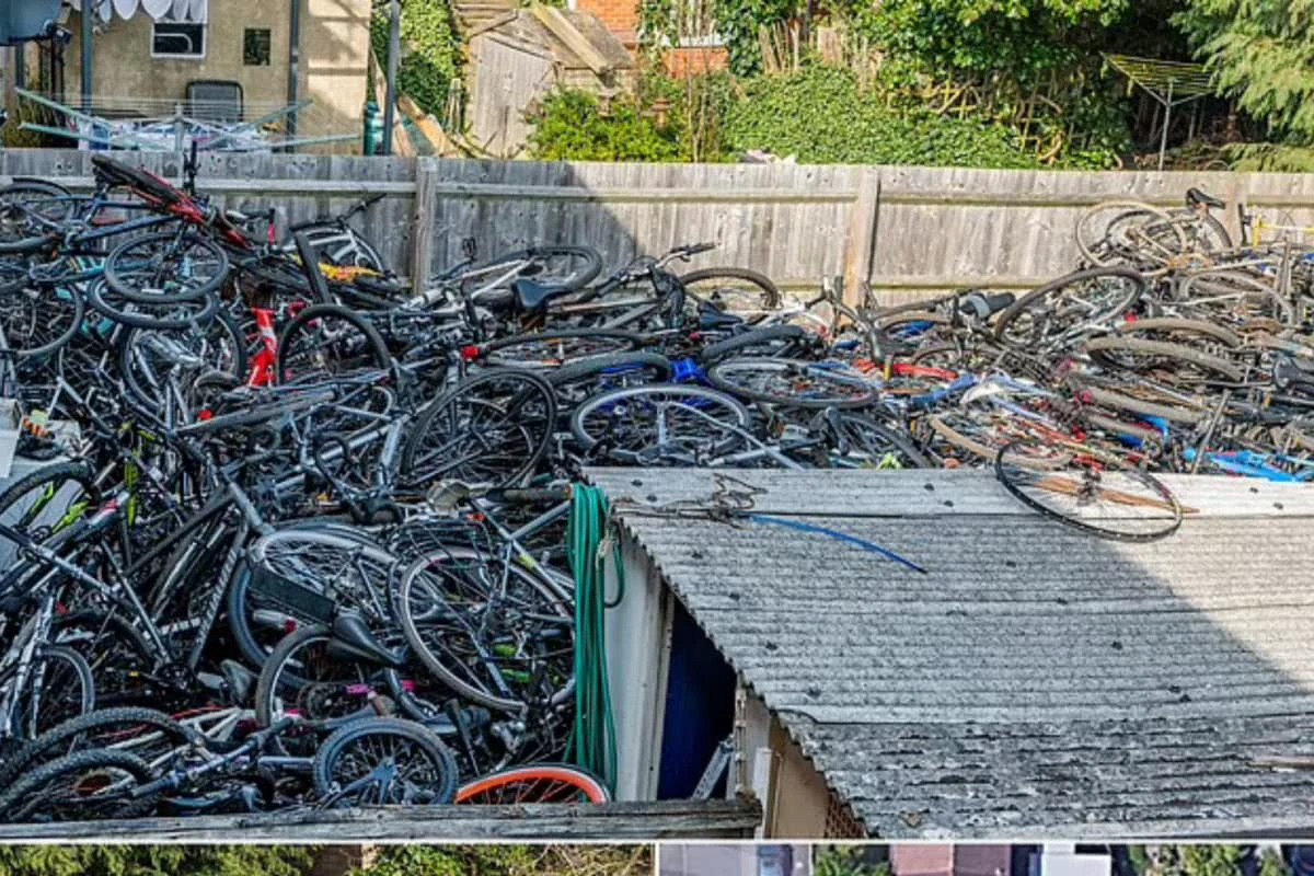 UK police find ‘mountain of stolen bikes’ in man's backyard that can be viewed via satellite Cycles Thief :  500 సైకిళ్లు కొట్టేసి ఇంటి వెనుక దాచి పెట్టాడు.. గూగుల్ మ్యాప్‌లోనే బయటపడింది !  ఆ తర్వాతేం జరిగింది?