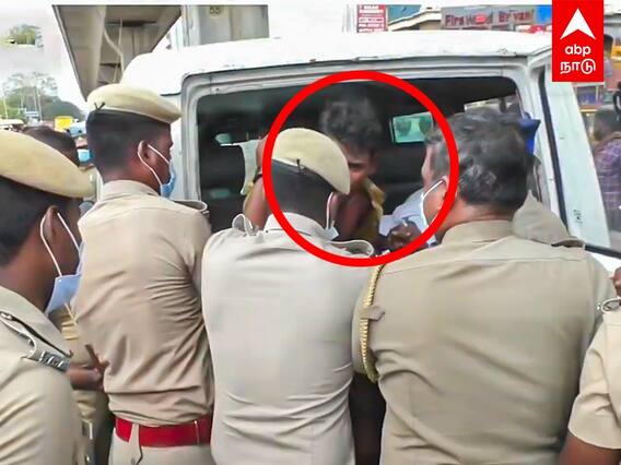 Koyambedu Market : கோயம்பேடு வியாபாரியை அரை நிர்வாணமாக்கி இழுத்துச் சென்ற போலீசார்...பரபரப்பு வீடியோ