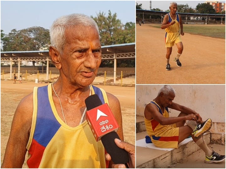 Anantapur 87 years old man preparing for athletics representing AP in Master Athletics Anantapur News :  పరుగు ప్రభాకర్ @ 87 - అలసిపోని తాతయ్య అథ్లెటిక్ పోటీలకు ఎంపిక