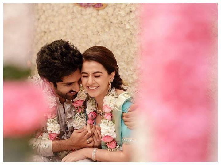 Nikki Galrani, Aadhi Pinisetty got engaged in private ceremony Aadhi Pinisetty: నిక్కీ గల్రానీతో ఆది పినిశెట్టి ఎంగేజ్మెంట్, ఇవిగో ఫొటోలు 