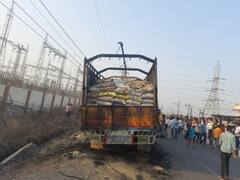 Nanded : नांदेडमध्ये बर्निंग ट्रकचा भर रस्त्यात थरार,चालकाचा मृत्यू